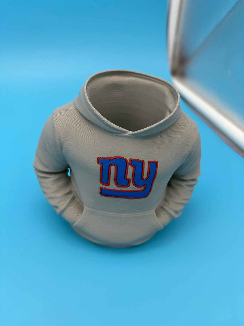 Top front view of hoodie pen holder