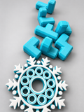 Winter themed fidget toy bundle with cube puzzle and snowflake