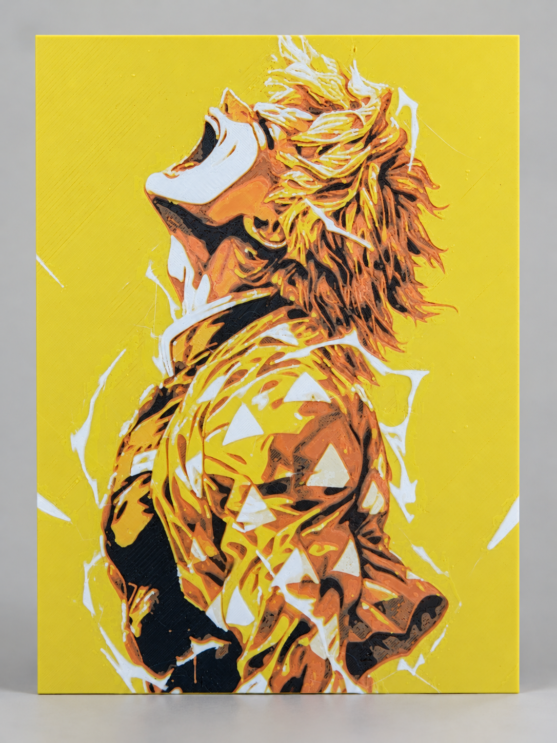 Zenitsu HueForge fan art texture detail
