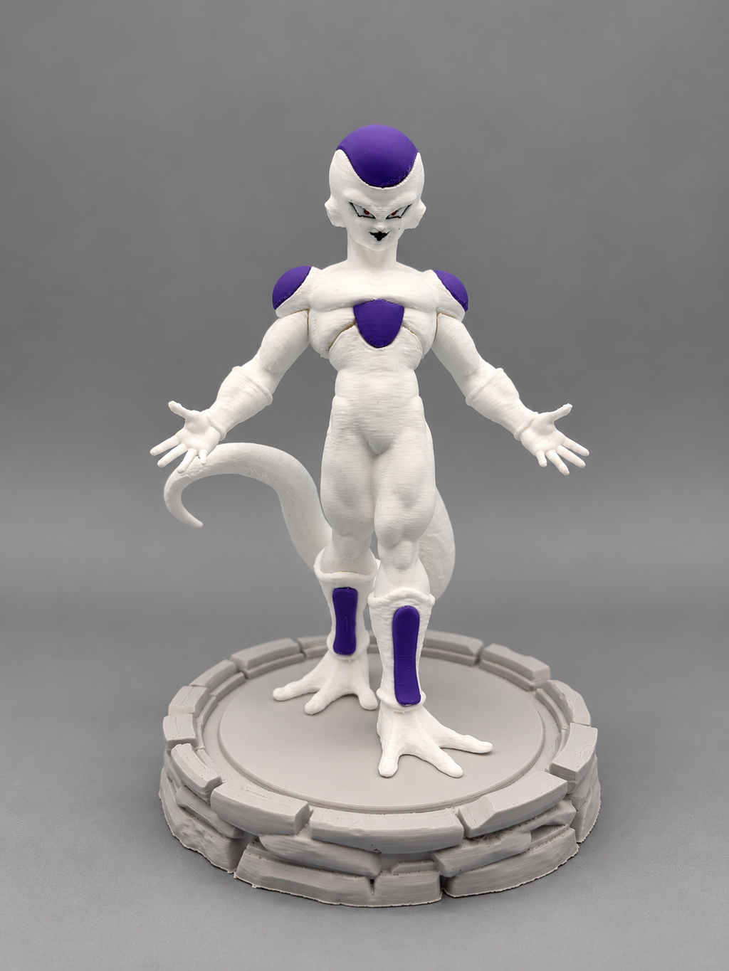 Frieza 3D-printed fan art figure front view