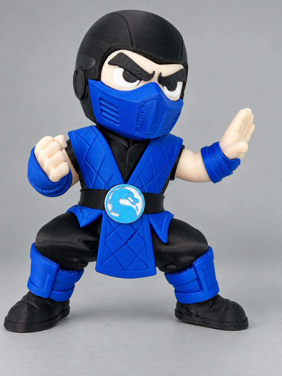 Sub-Zero chibi figure front view