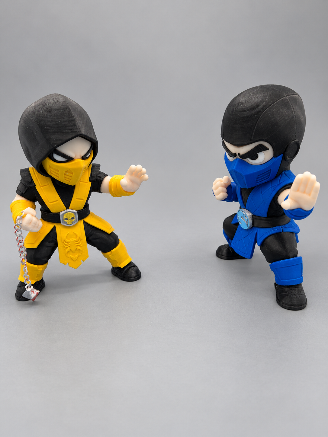 Scorpion and Sub-Zero chibi figure set front view
